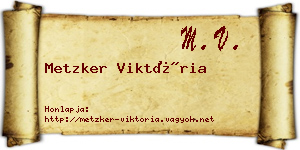 Metzker Viktória névjegykártya